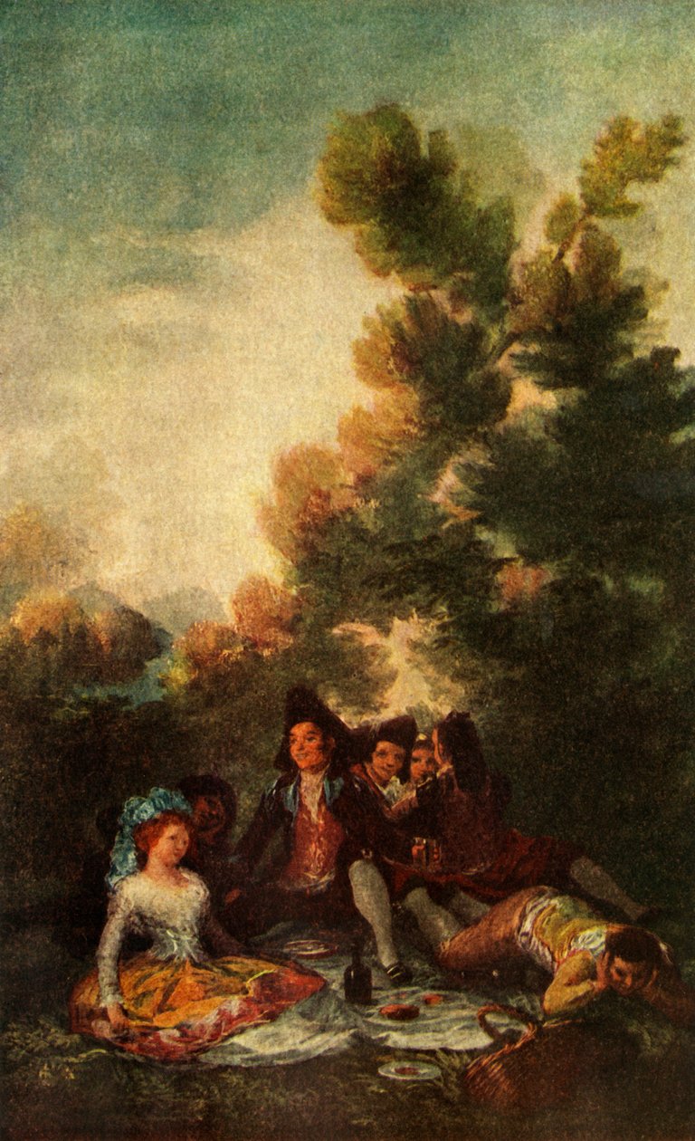 The Picnic, 1785-1790, 1938 af Francisco de Goya