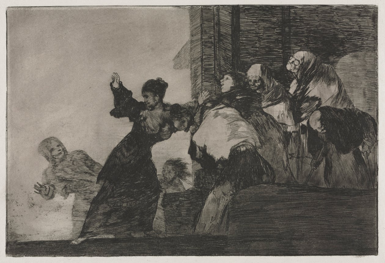 Ordsprogene: Stakkels dårskab, 1864. af Francisco de Goya
