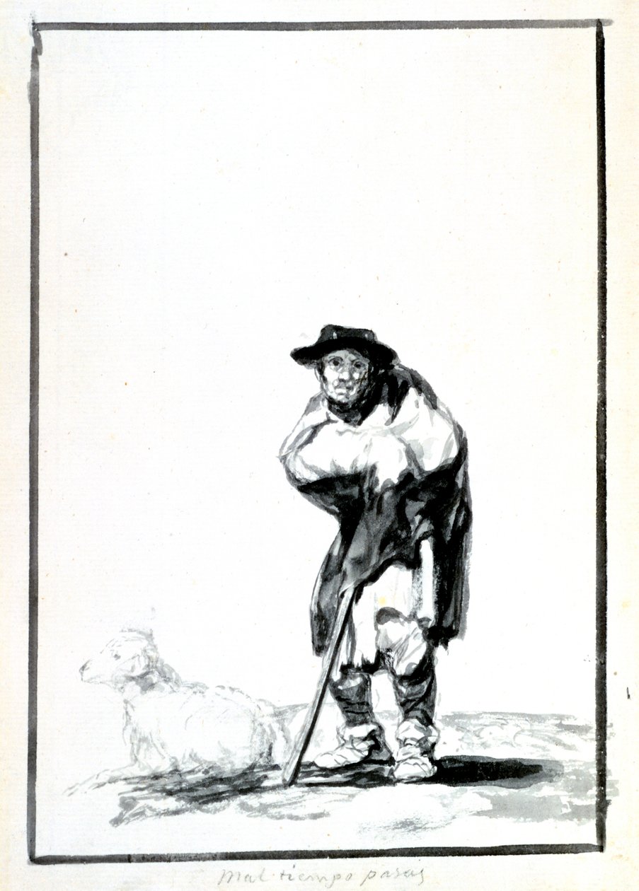 Hyrden, c1760-1820 af Francisco de Goya