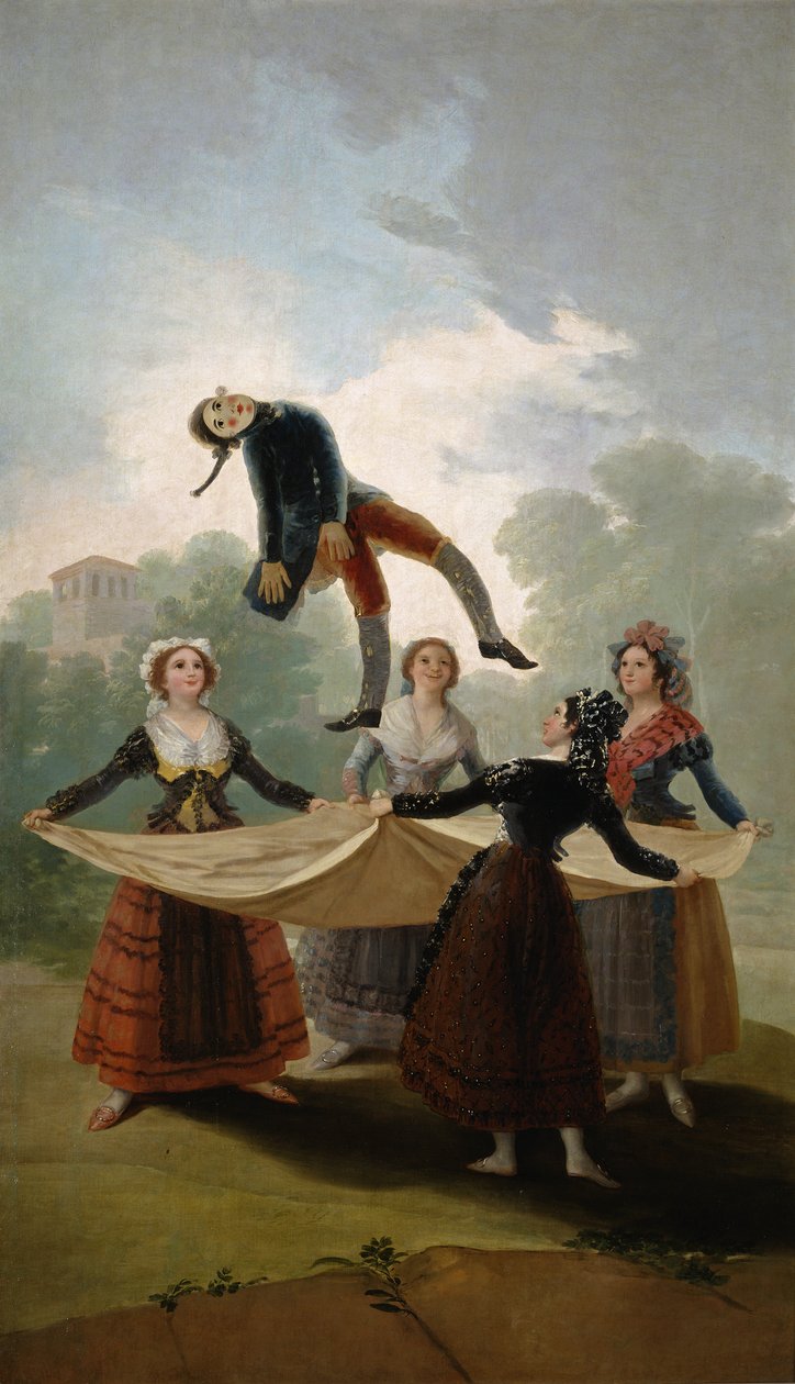 Halmmanikken El Pelele, 1791-1792 af Francisco de Goya