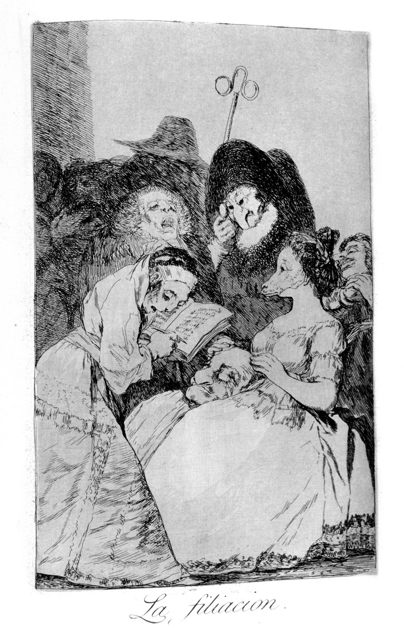 Filiationen, 1799 af Francisco de Goya