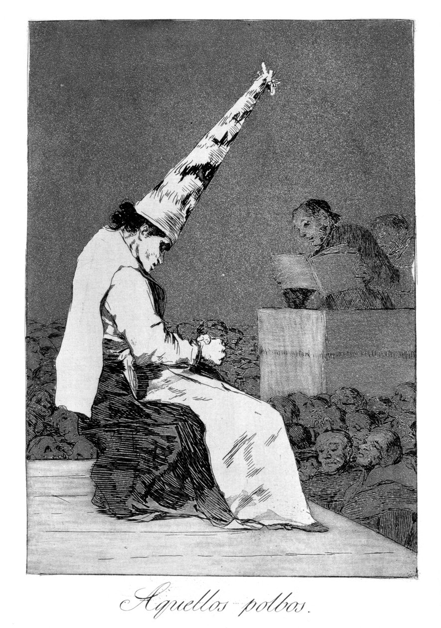 Disse støvpletter, Perrico den krøbling, 1799 af Francisco de Goya