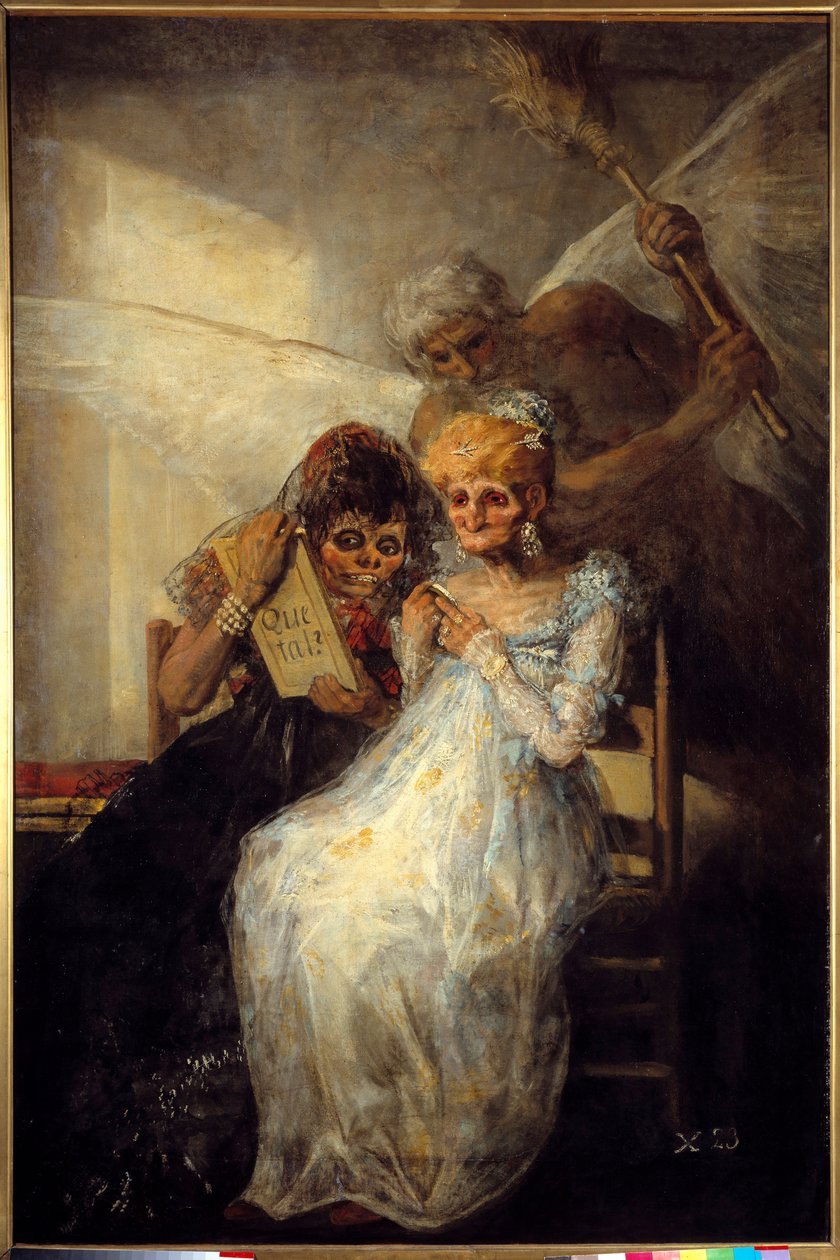 Tid eller gammelt maleri af Francisco de Goya (1746-1828) 1808 søn. 1,81x1,25 m Lille, museum for billedkunst - Tiden eller de gamle kvinder. Maleri af Francisco de Goya (1746-1828) af Francisco de Goya