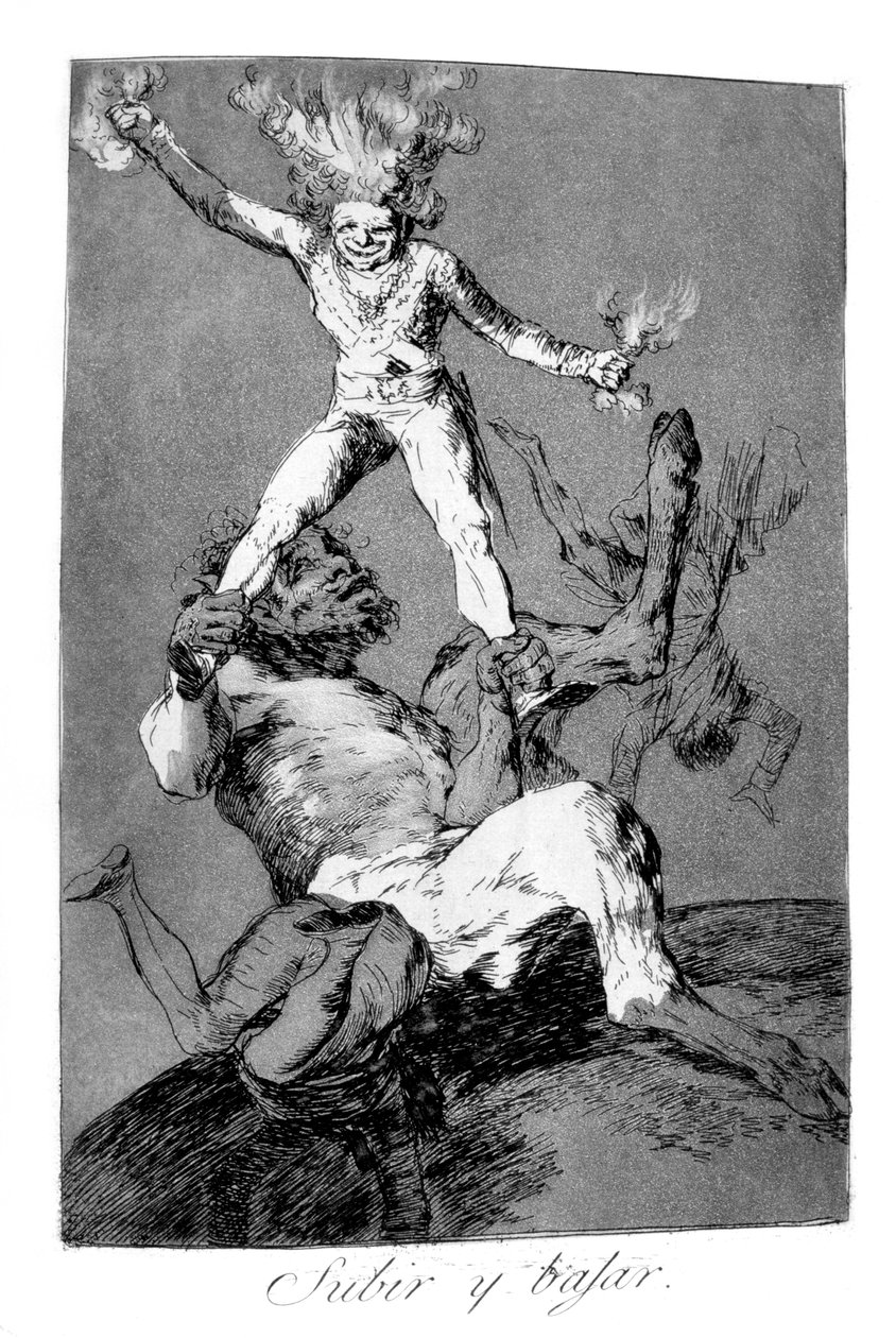 At stige og at falde, 1799 af Francisco de Goya