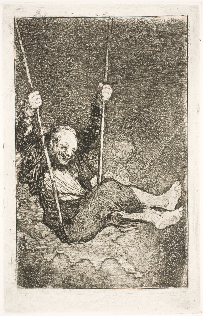 Troldmand i en gynge af Francisco de Goya