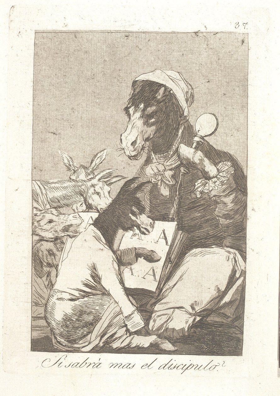 Ved eleven mere end læreren? af Francisco de Goya