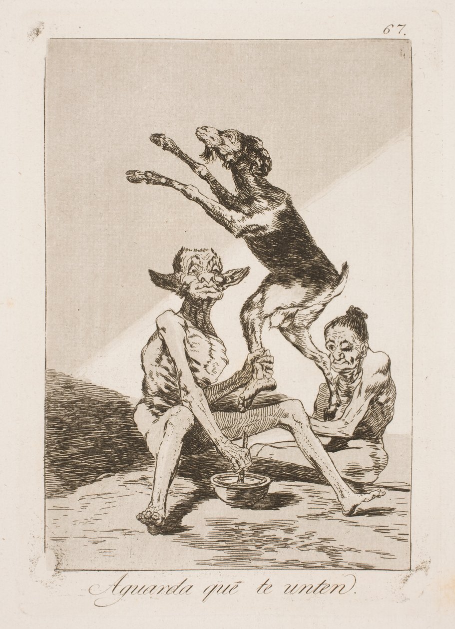 Vent til den er blevet smurt med salve af Francisco de Goya