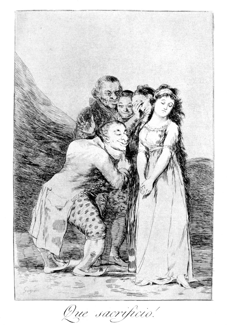 Hvilket offer!, 1799 af Francisco de Goya
