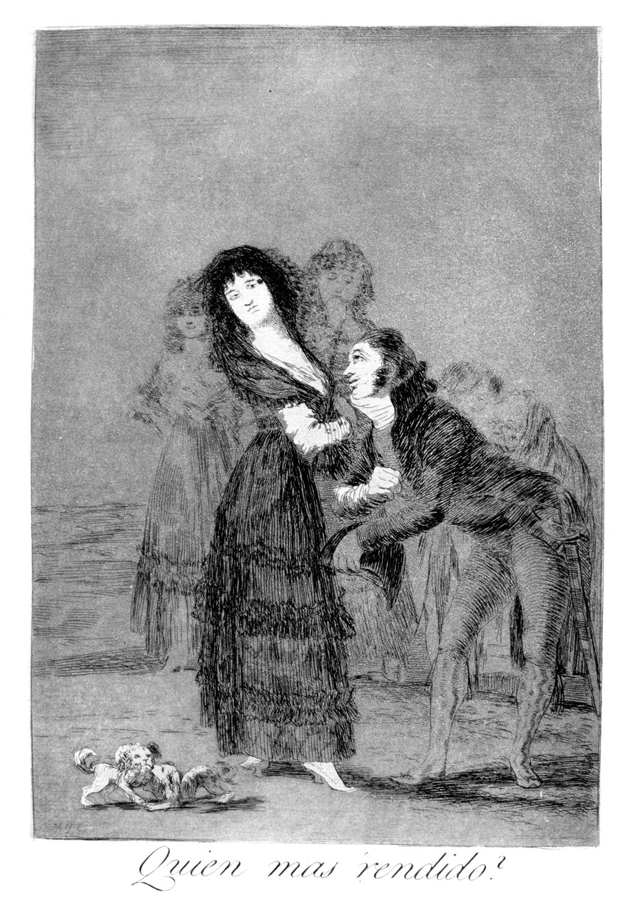 Hvem af dem er mest overvundet, 1799 af Francisco de Goya