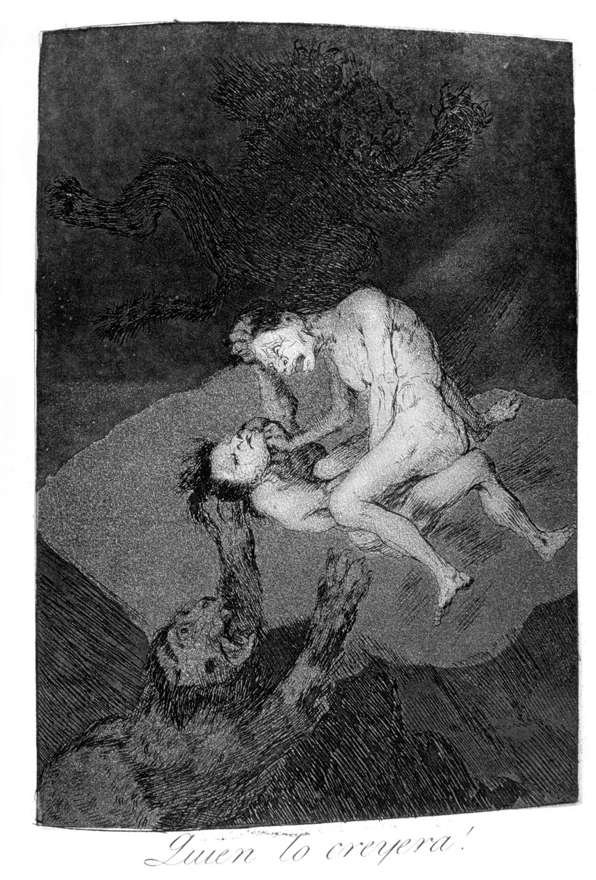 Hvem skulle have troet det!, 1799 af Francisco de Goya