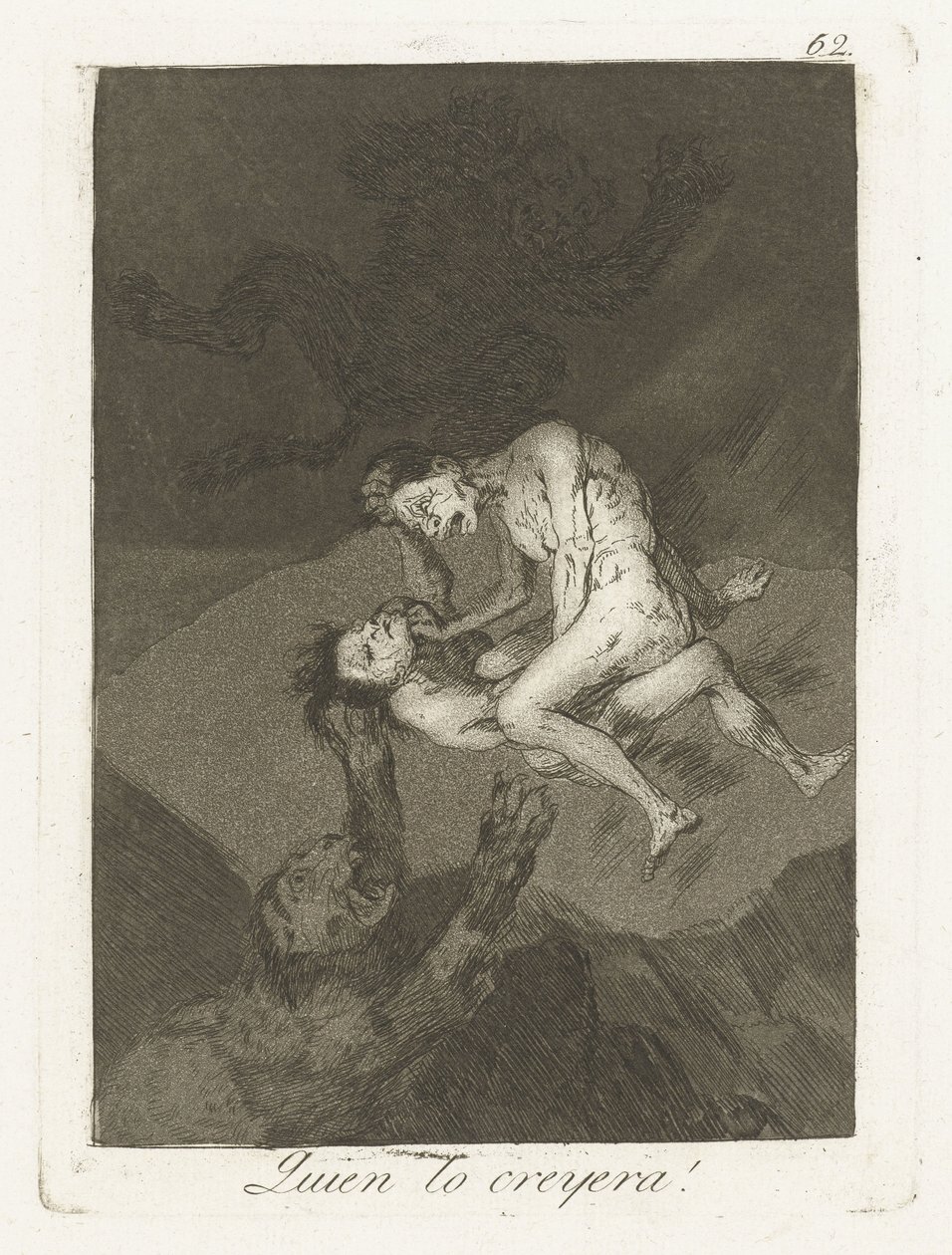 Wie havde det gedacht! Hvem ville tro det! (titel på objekt) Los Caprichos (serietitel) af Francisco de Goya