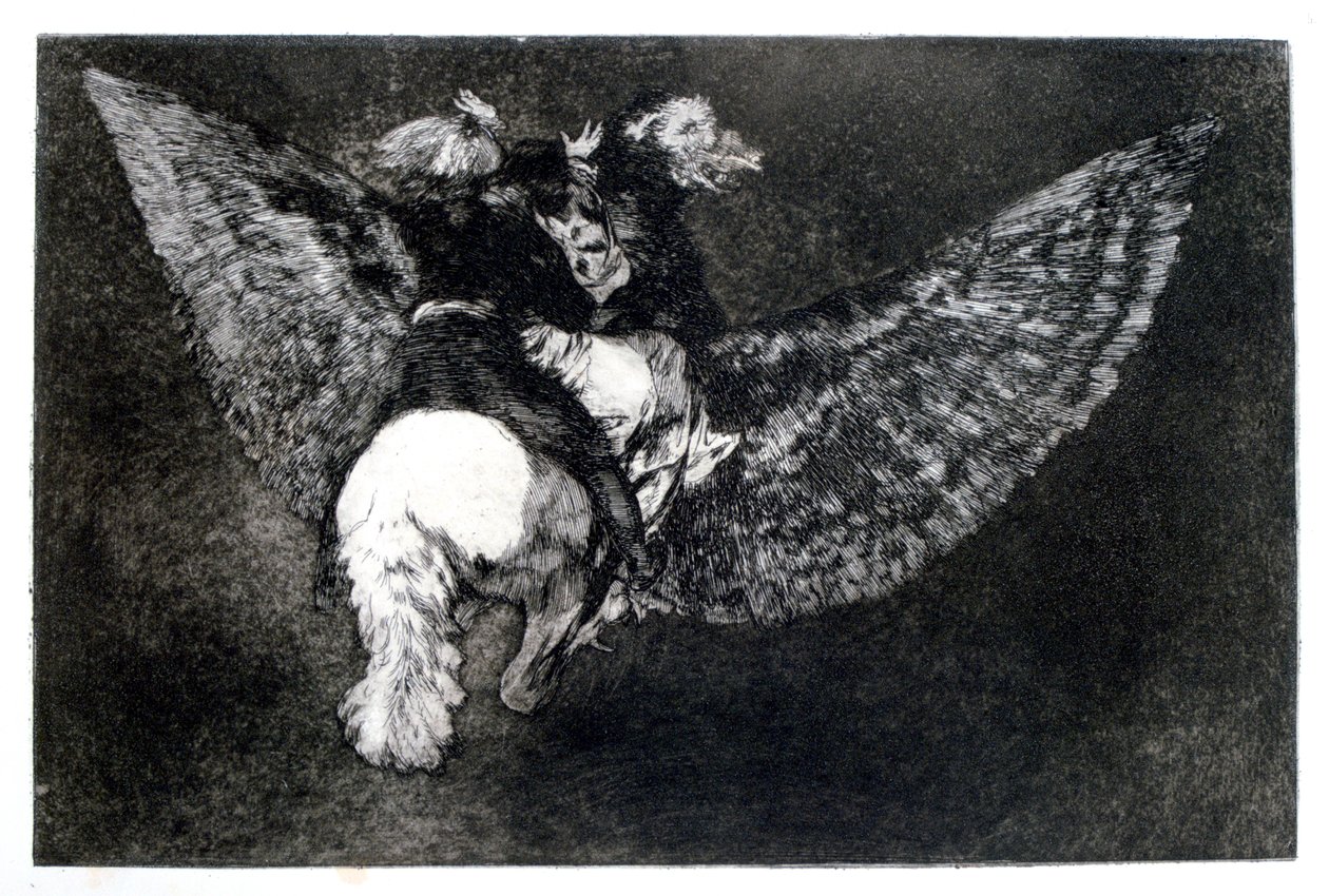 Bevinget nonsens, 1819-1823 af Francisco de Goya