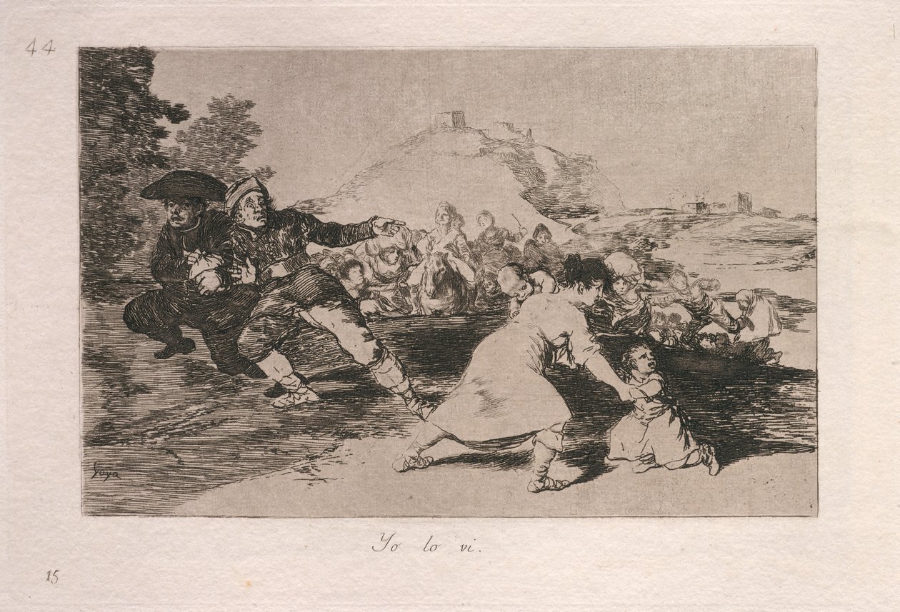 Yo lo vi (jeg så det) af Francisco de Goya