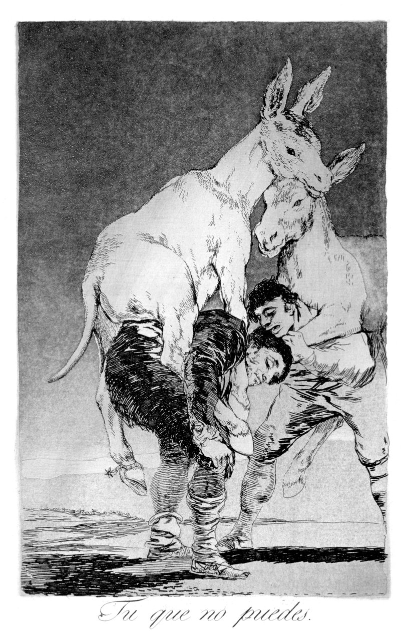 Dig der ikke kan, 1799 af Francisco de Goya