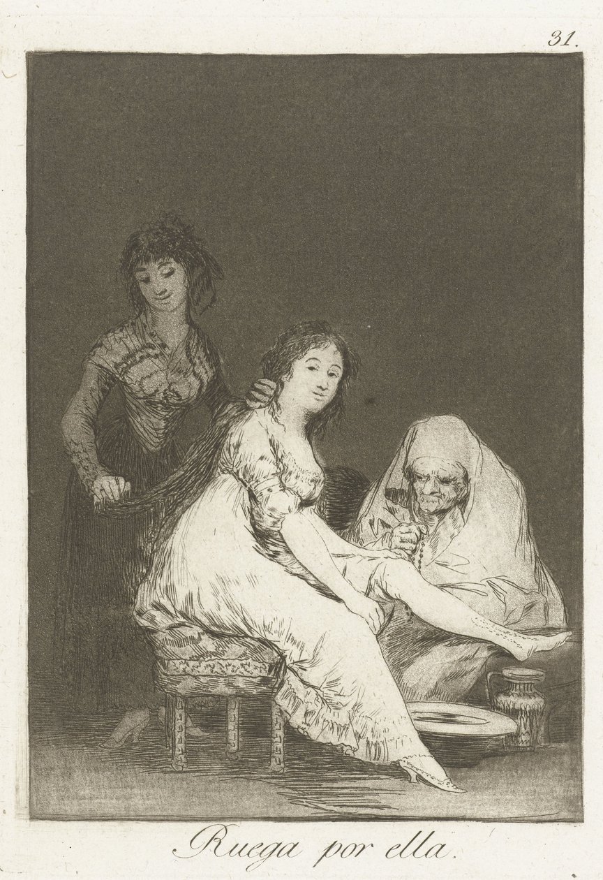 Hun beder for hende af Francisco de Goya