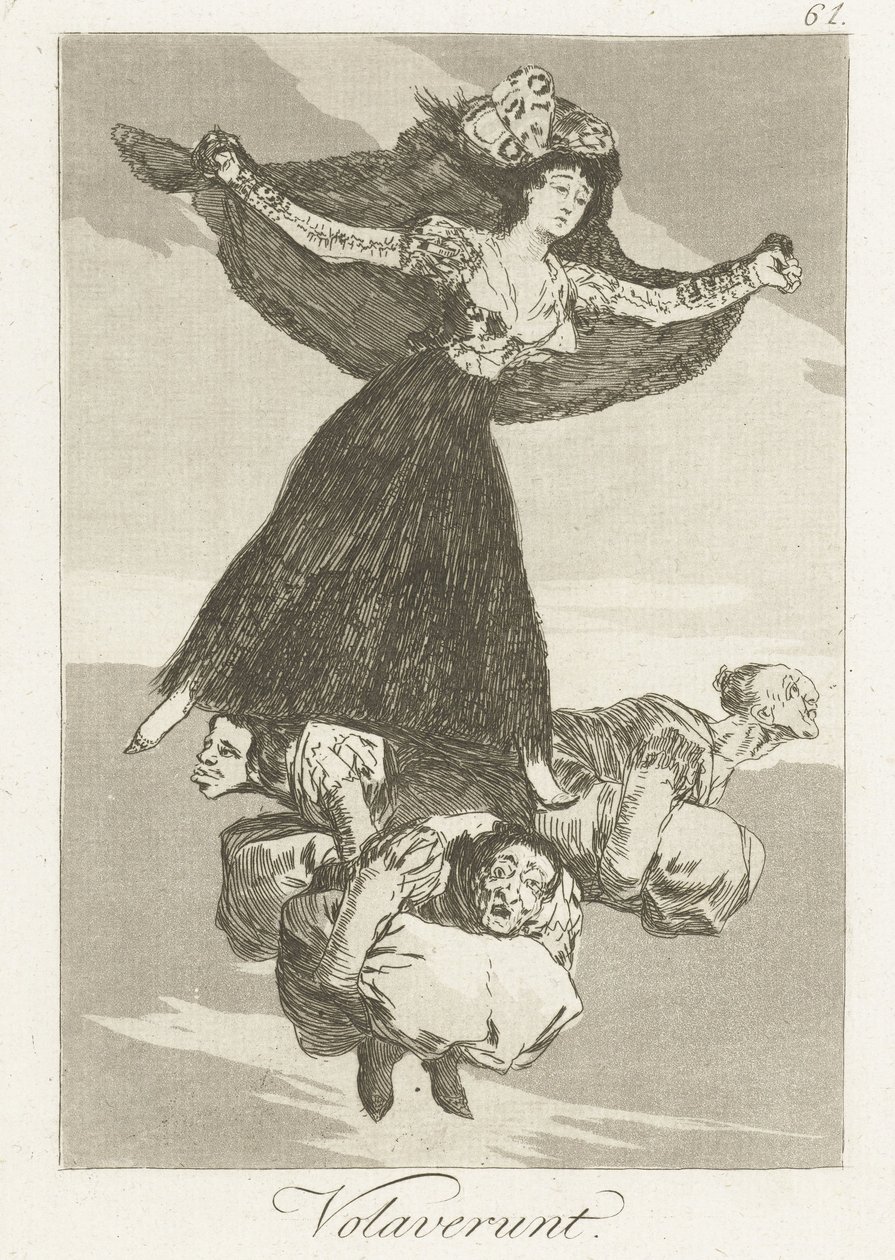 De har fløjet Volaverunt (titel på objekt) Los Caprichos (serietitel) af Francisco de Goya