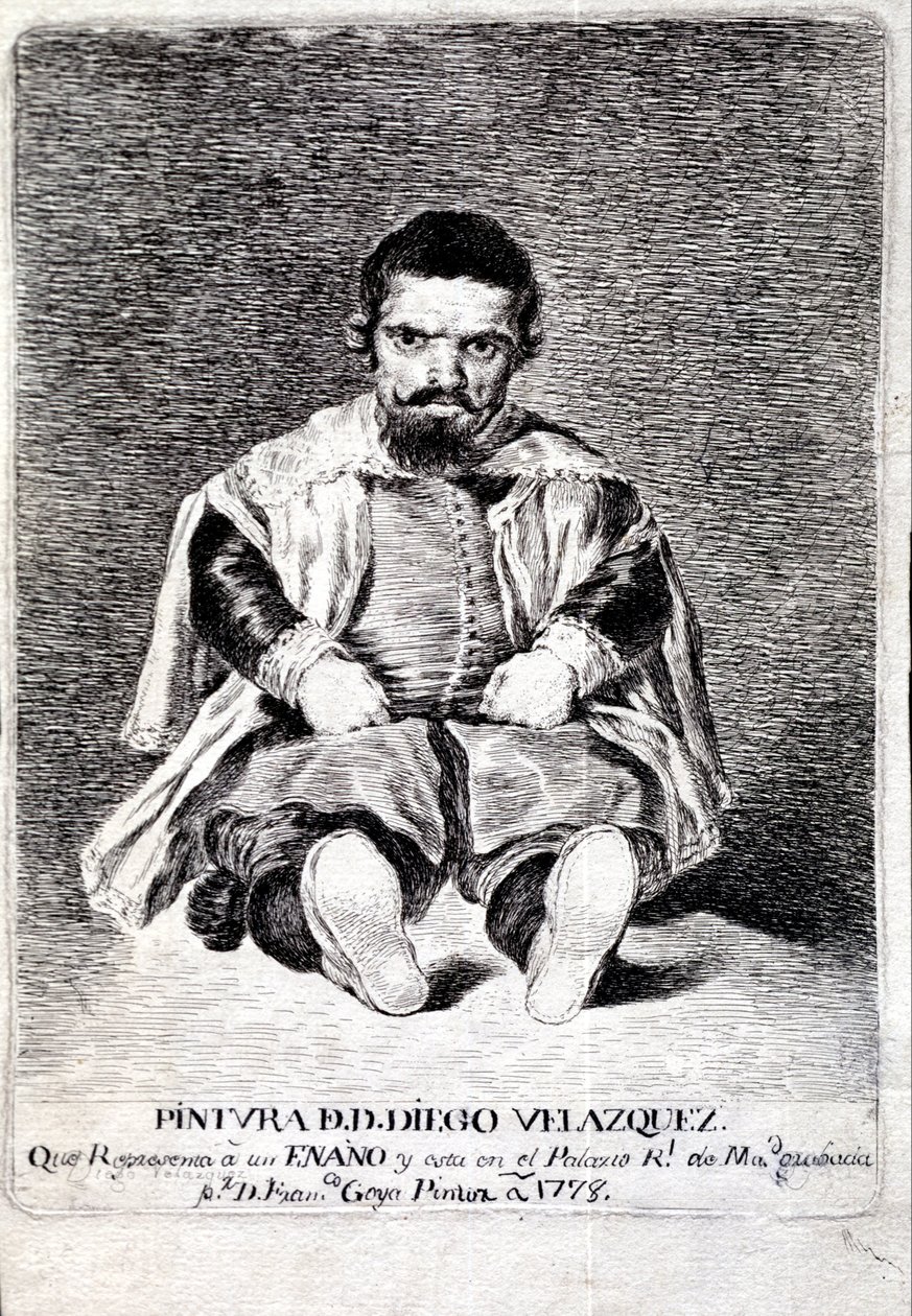 Dværgen, Sebastián de Morra, ved hoffet i Felipe IV af Francisco de Goya