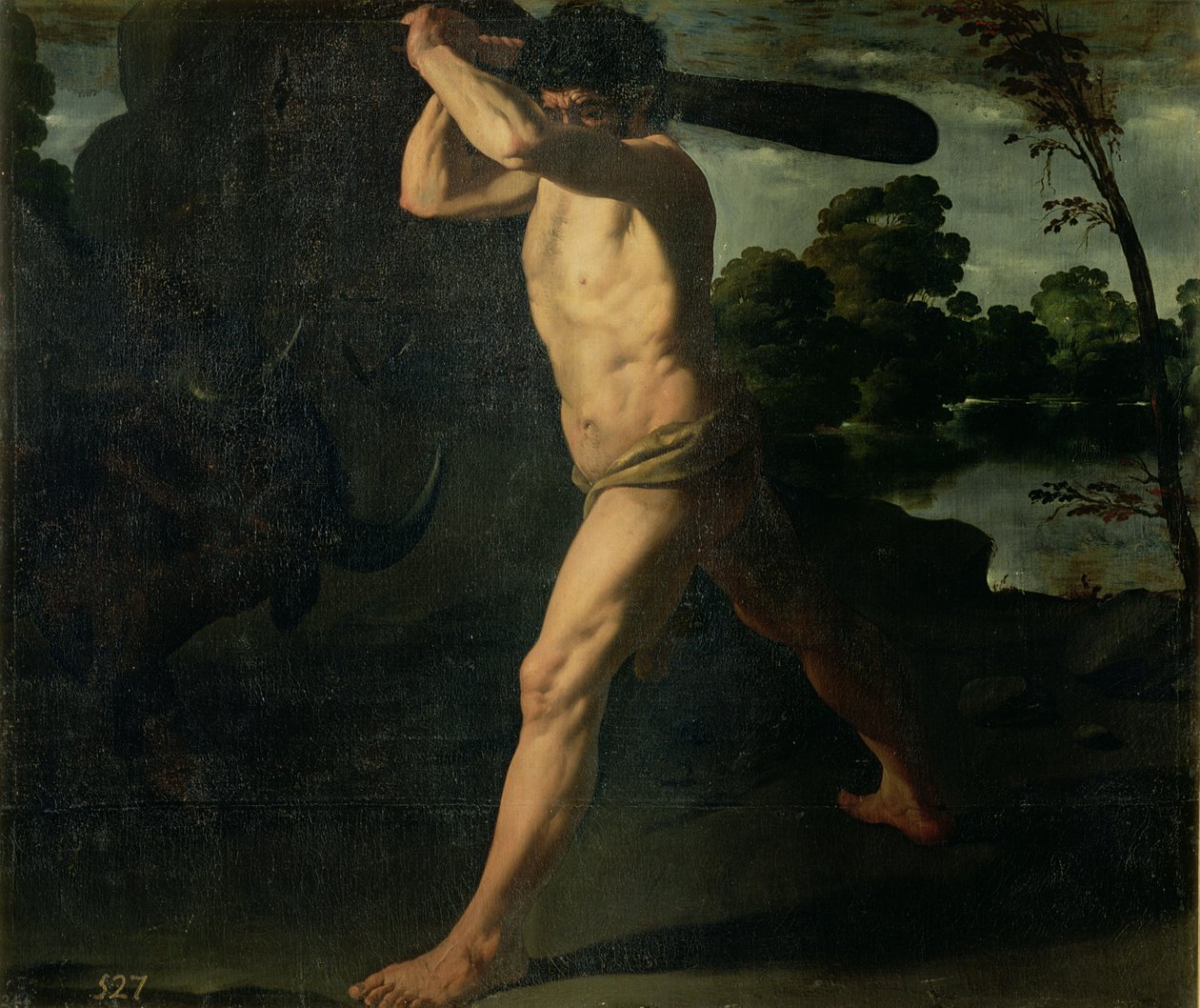 Hercules og den kretensiske Tyr af Francisco de Zurbaran