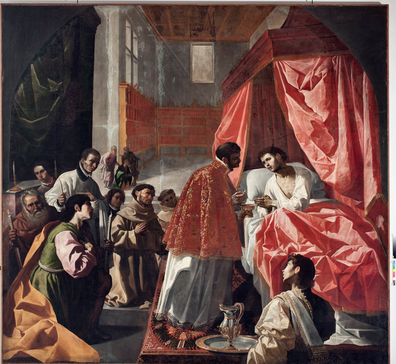 St Bonaventures sidste nadver (olie på lærred af Francisco de Zurbaran