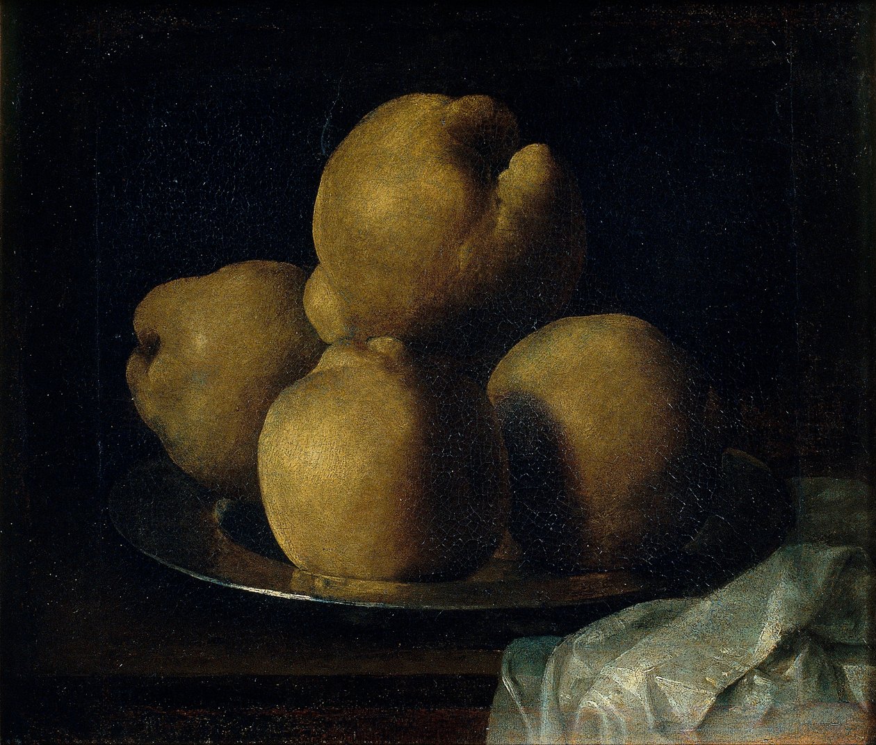 Nature morte aux coings - Stilleben med kvædeskål - Zurbaran, Francisco, de (1598-1664) - Mellem 1633 og 1664 - Olie på lærred - 35x40,5 - Museu Nacional d