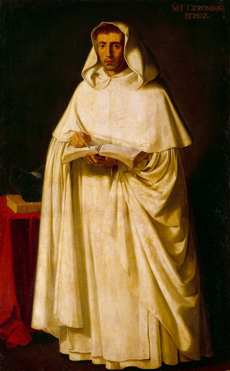 Portræt af fader Jeronimo Perez, maleri af Francisco de Zurbaran (1598-1664) af Francisco de Zurbaran