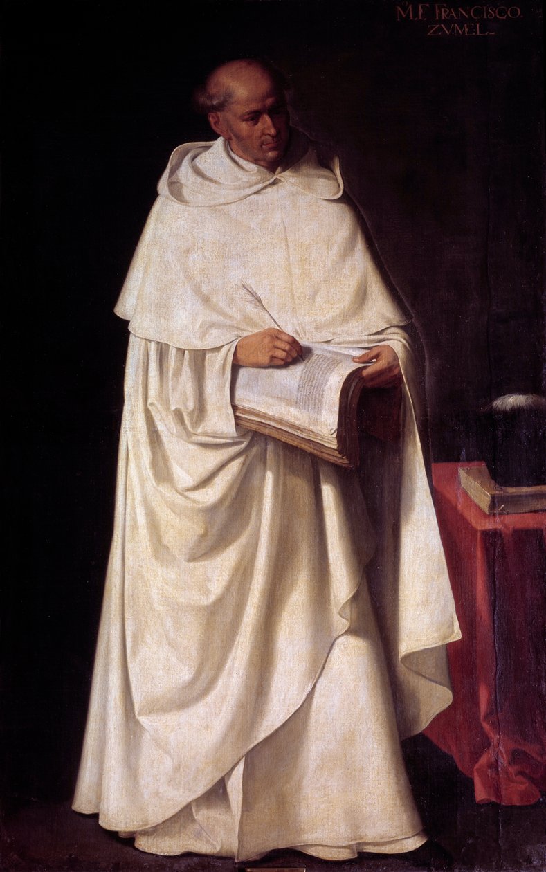 Portræt af Francisco Zumel (ca. 1540-1607), spansk religiøs af Mercierordenen (lejesoldat eller handelsvare) og teolog af Francisco de Zurbaran