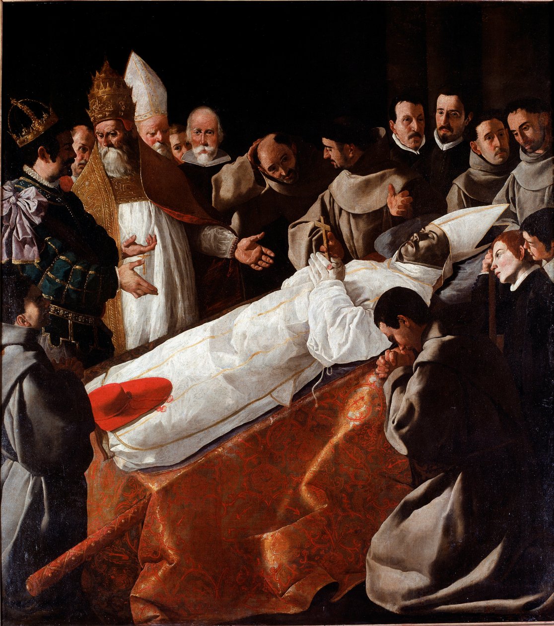 Saint Bonaventures krop ligger i staten af Francisco de Zurbaran