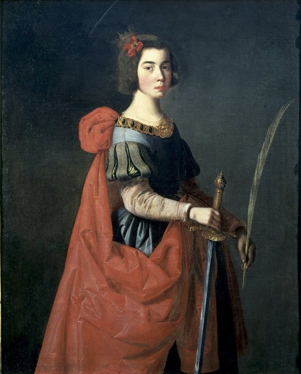 Den hellige Katarina af Alexandria. C. 1636 (olie på lærred) af Francisco de Zurbaran
