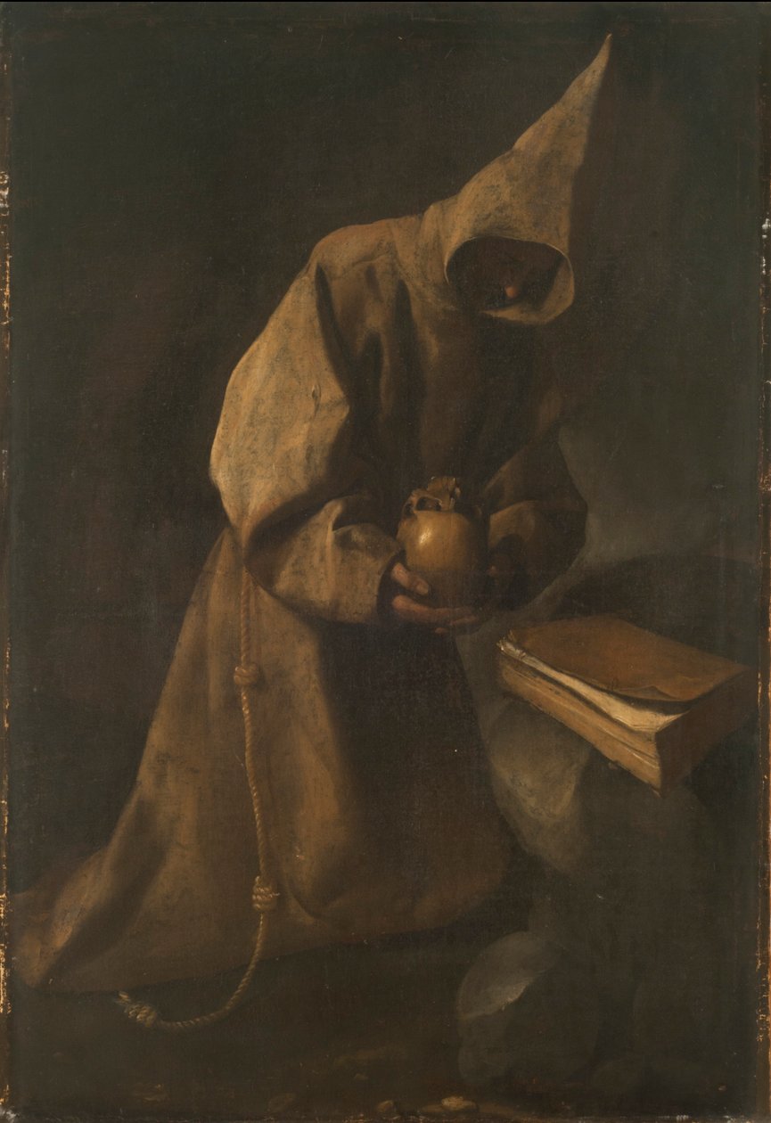 Den hellige Frans i meditation af Francisco de Zurbaran