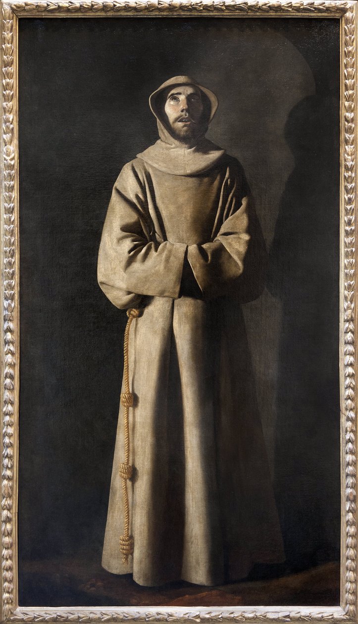 Sankt Francois af Assisi. Paver Nicholas V (1397-1455) og Sixtus IV (1414-1484), der havde besøgt Saint Francois begravelseskrypt i Assisi, fortalte, at de havde fundet den helliges krop, der ikke var vekslet af tiden, stående, med øjnene løftet op mod him af Francisco de Zurbaran