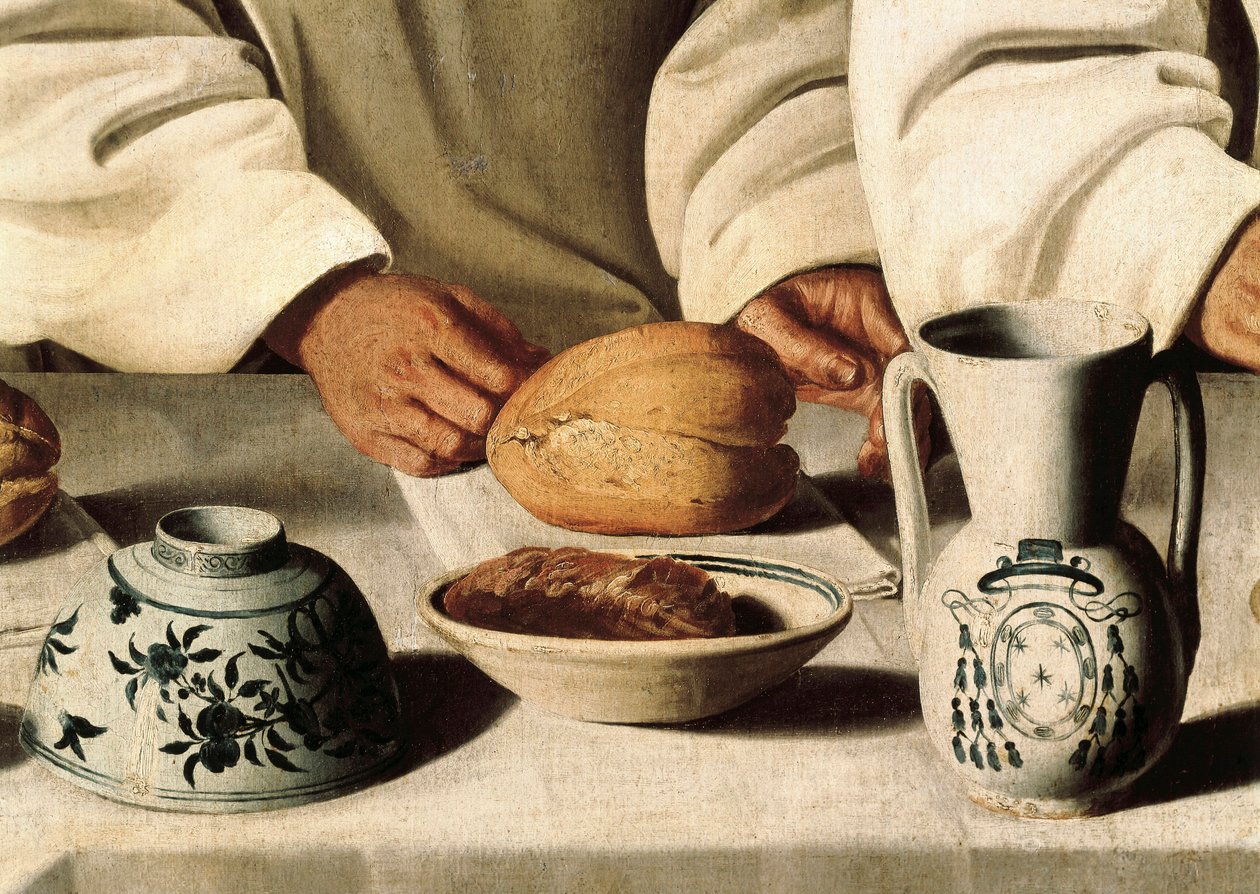 Saint Hugues, detalje af et maleri af Francisco de Zurbaran af Francisco de Zurbaran
