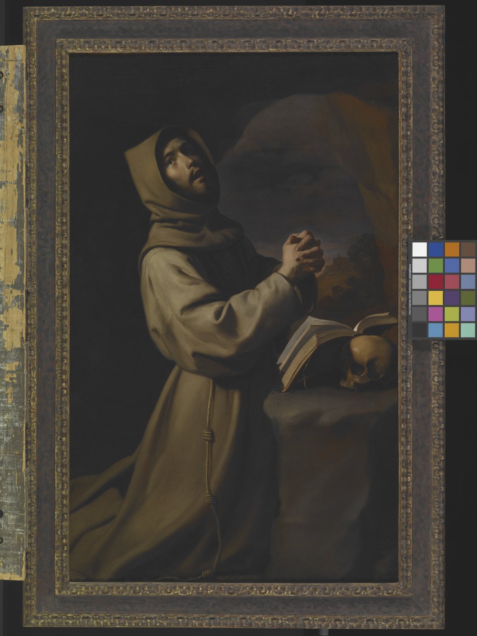 St. Francis i Meditation (olie på lærred) af Francisco de Zurbaran