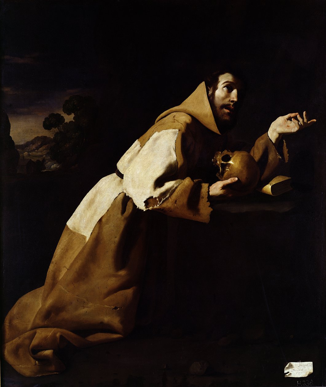 Frans i meditation, 1639 af Francisco de Zurbaran