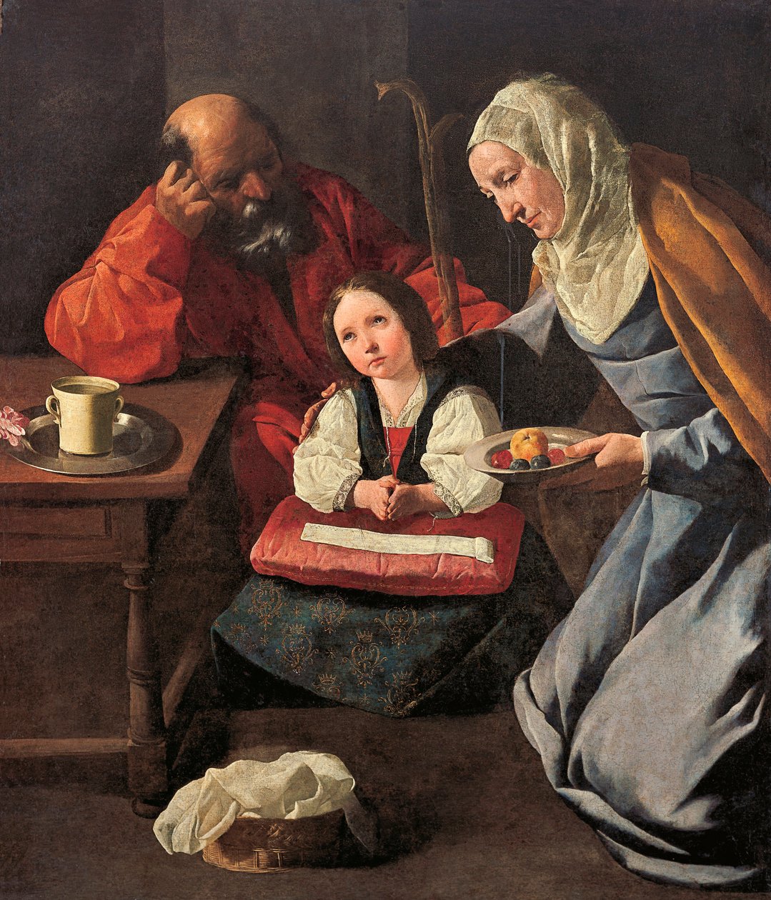 The Childhood of the Virgin, af Zurbaran, Francisco, de (1598-1664). Olie på lærred af Francisco de Zurbaran