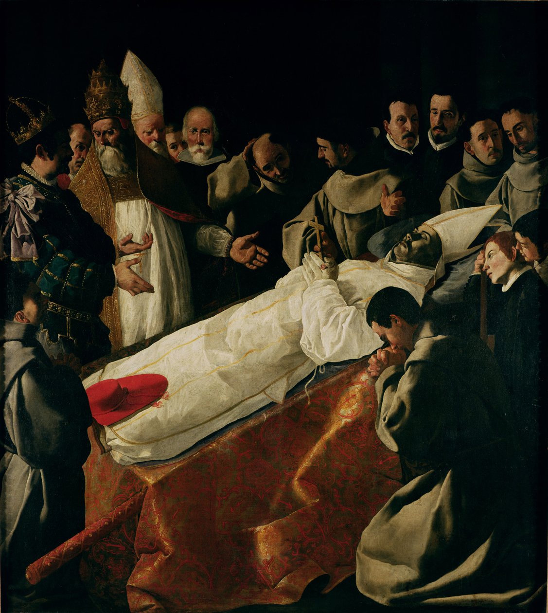 Udstillingen af St. Bonaventures Lig (1221-74) efter 1627 af Francisco de Zurbaran