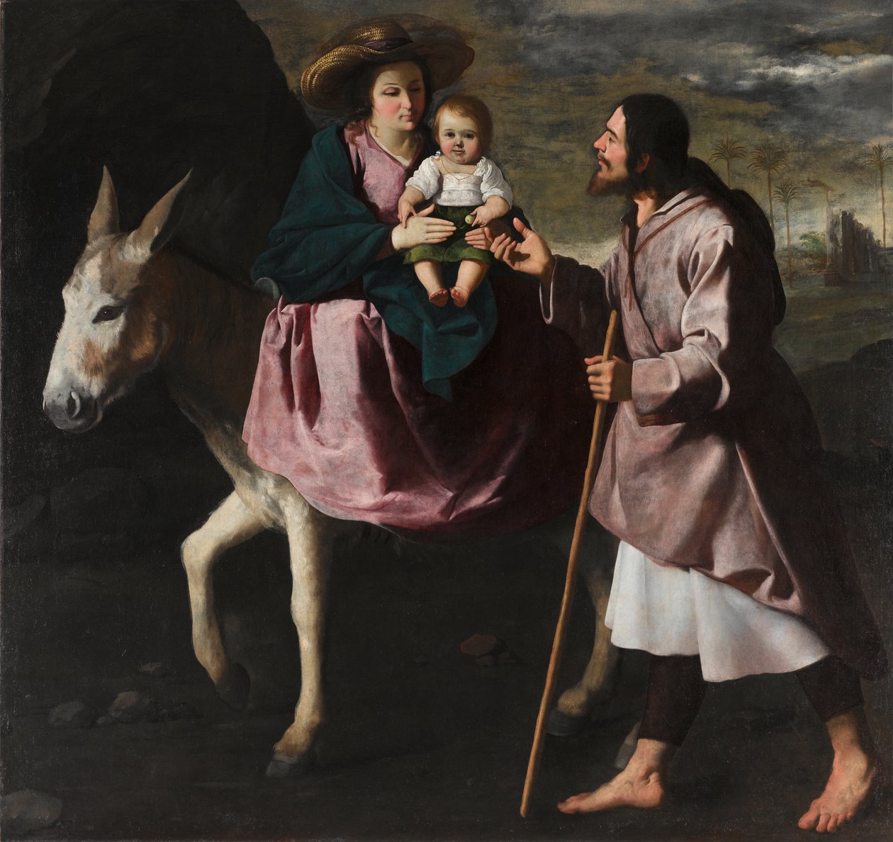 Flugten til Egypten, ca. 1638-40 (olie på lærred) af Francisco de Zurbaran