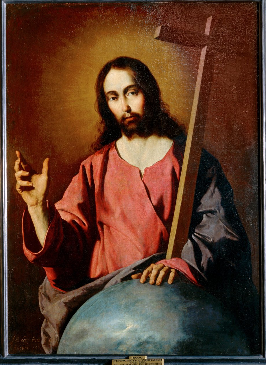 Frelserens velsignelse 1638 ... (maleri på lærred) af Francisco de Zurbaran