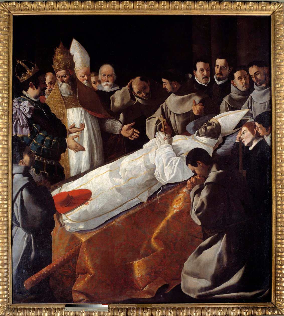 Udstillingen af Saint Bonaventures lig (1221-1274) Maleri af Francisco de Zurbaran (1598-1664) 17. århundrede søn. 2,5x2,25 m af Francisco de Zurbaran