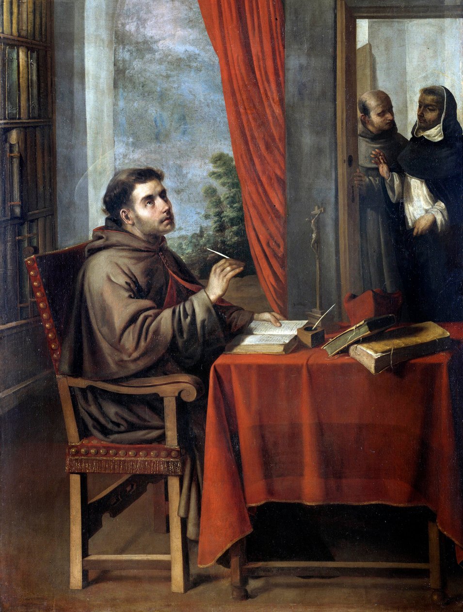 Besøg af den italienske teolog og filosof Saint Thomas Aquinas (Tommaso d