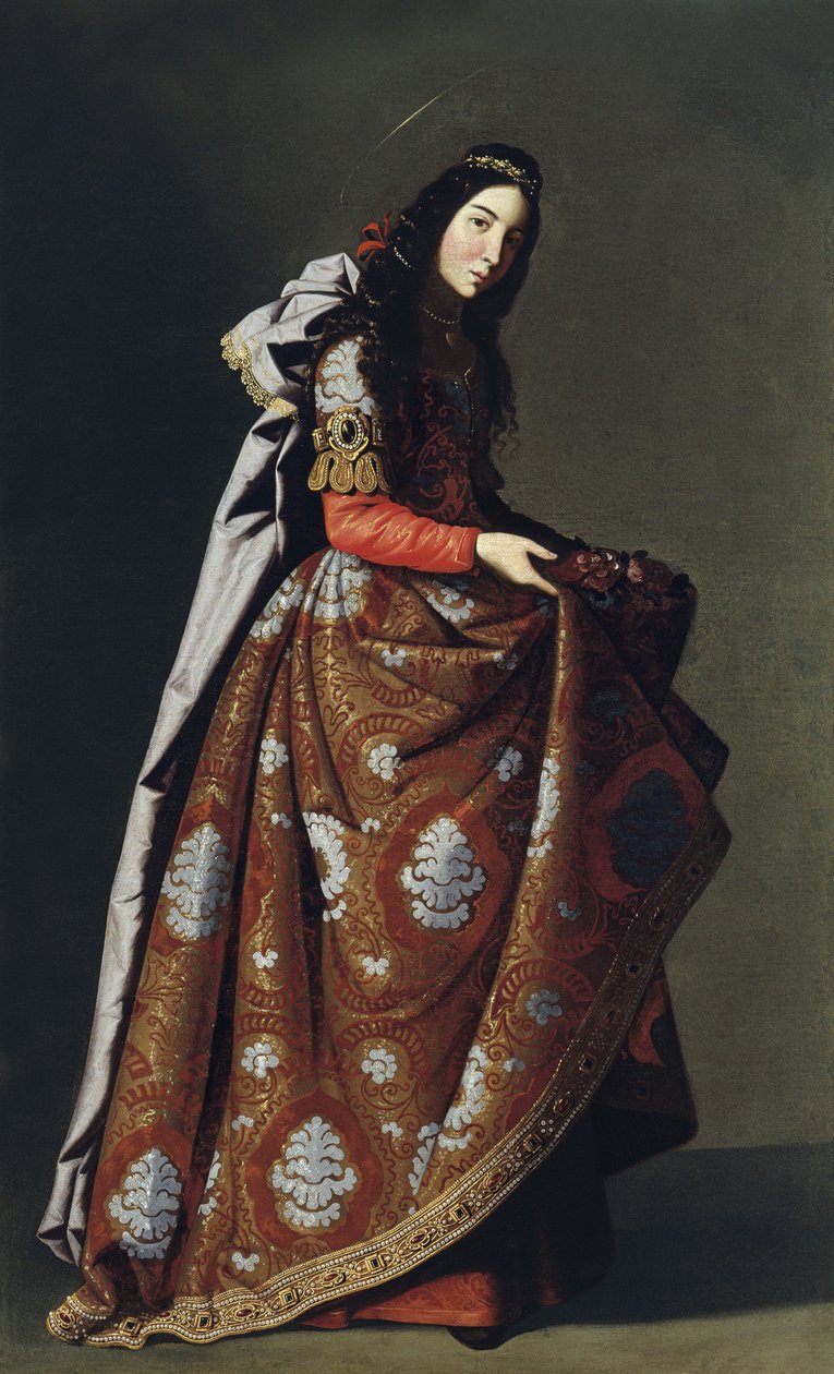 Spansk: Santa Casilda Saint Casilda af Francisco de Zurbaran
