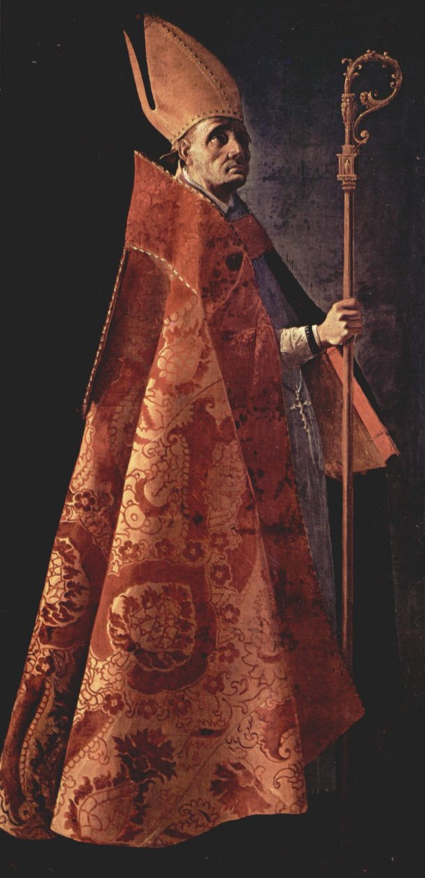 Spansk: Santo Obispo Saint Ambrose af Francisco de Zurbaran