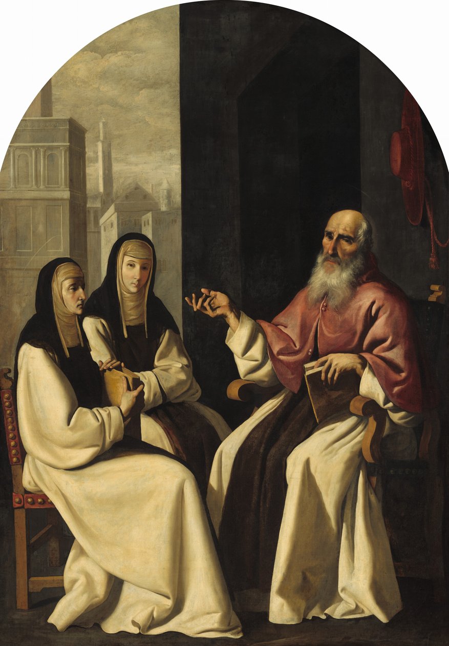 Sankt Hieronymus med Sankt Paula og Sankt Eustochium af Francisco de Zurbarán and Workshop