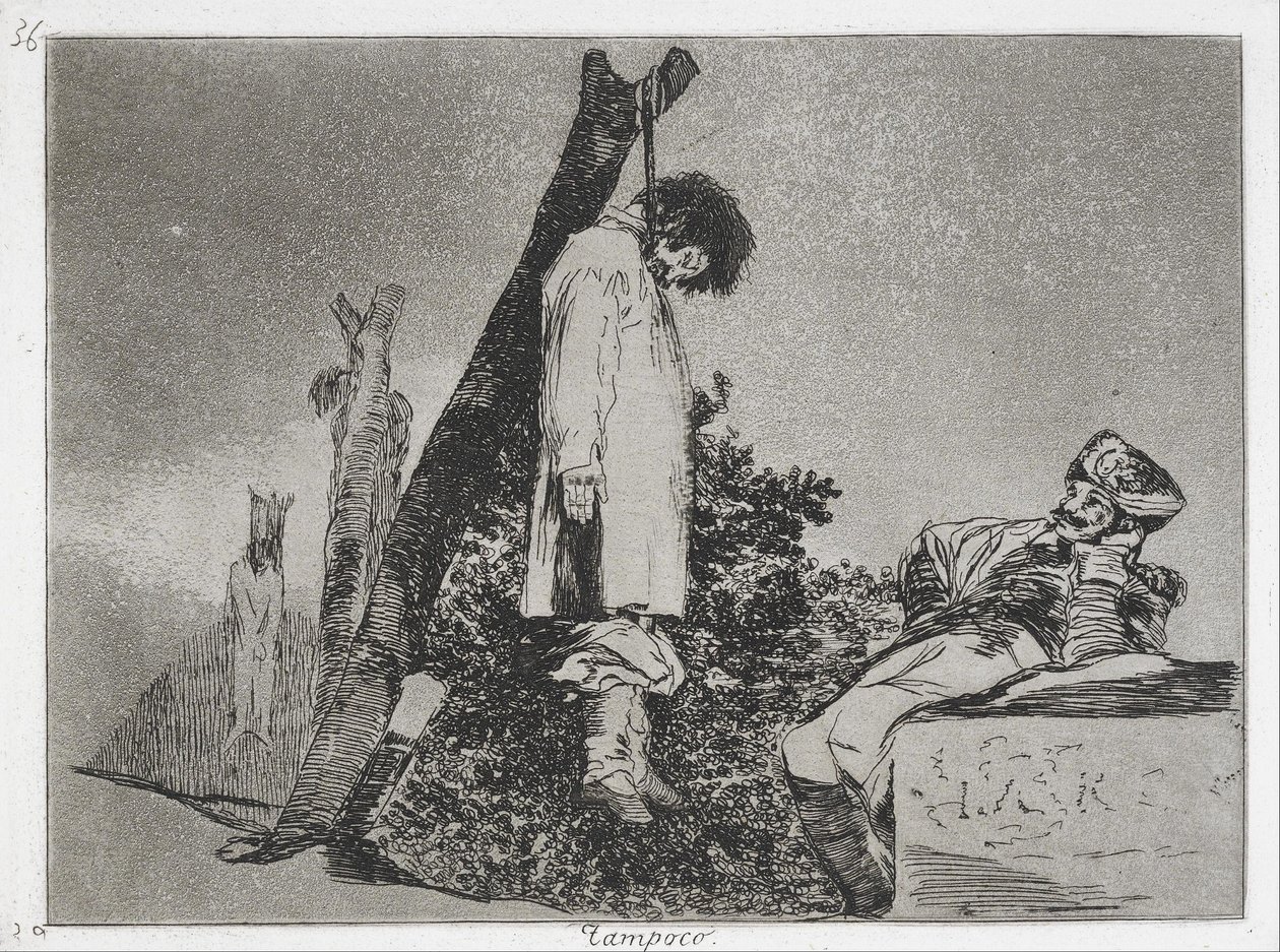 Ikke (i dette tilfælde) heller ikke (Tampoco) fra serien The Disasters of War (Los Desastres de la Guerra... af Francisco de Goya