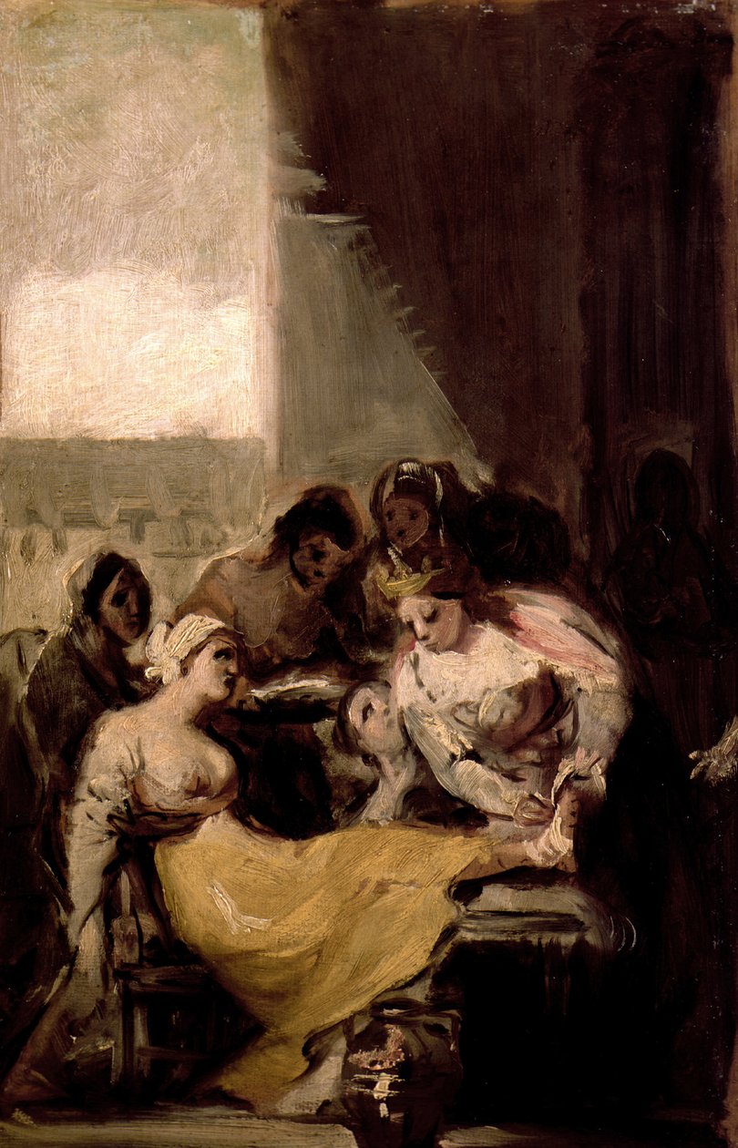 Den hellige Isabel i Portugal helbreder en syg kvindes sår af Francisco de Goya