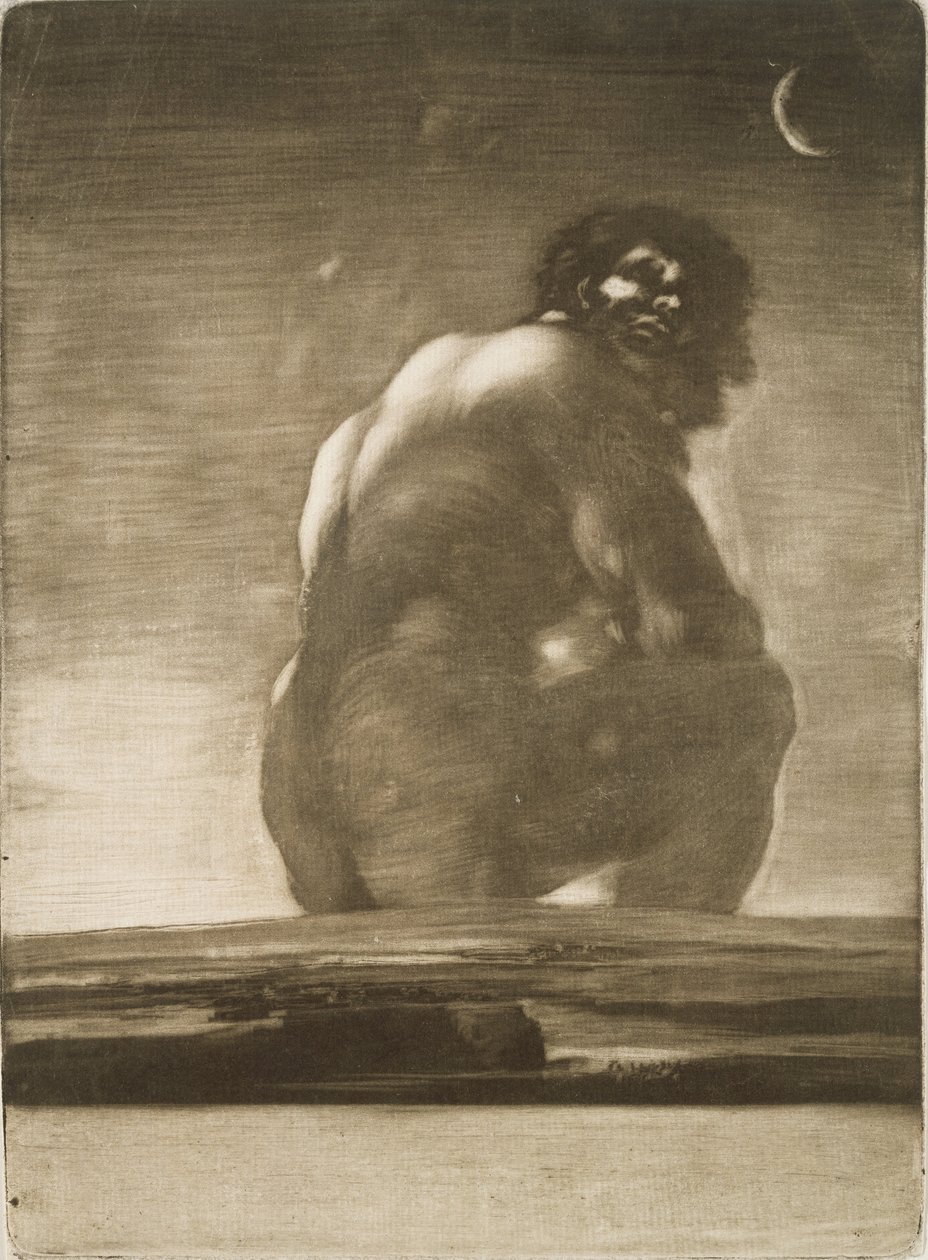 Siddende kæmpe af Francisco de Goya