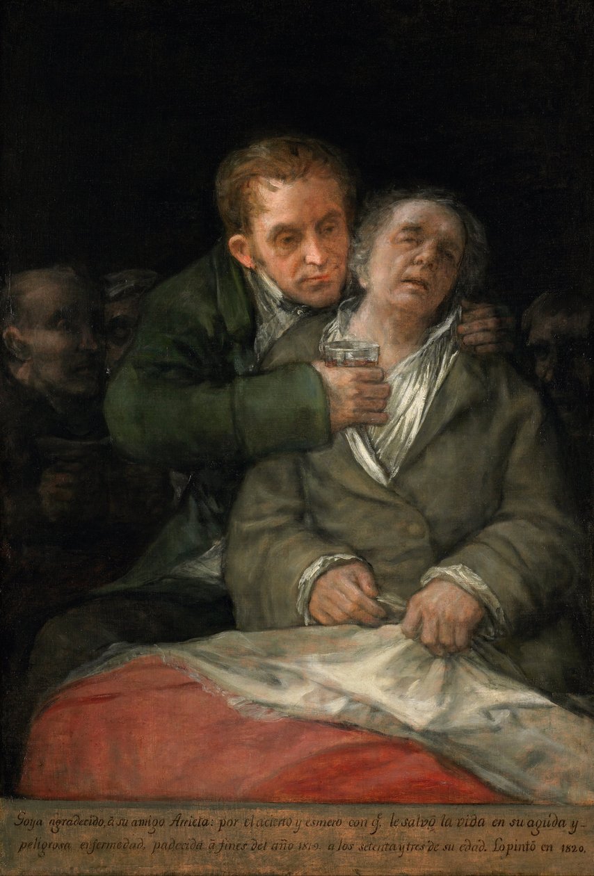 Selvportræt med Dr. Arrieta af Francisco de Goya