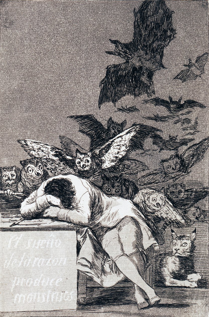 Fornuftens drøm frembringer monstre af Francisco de Goya