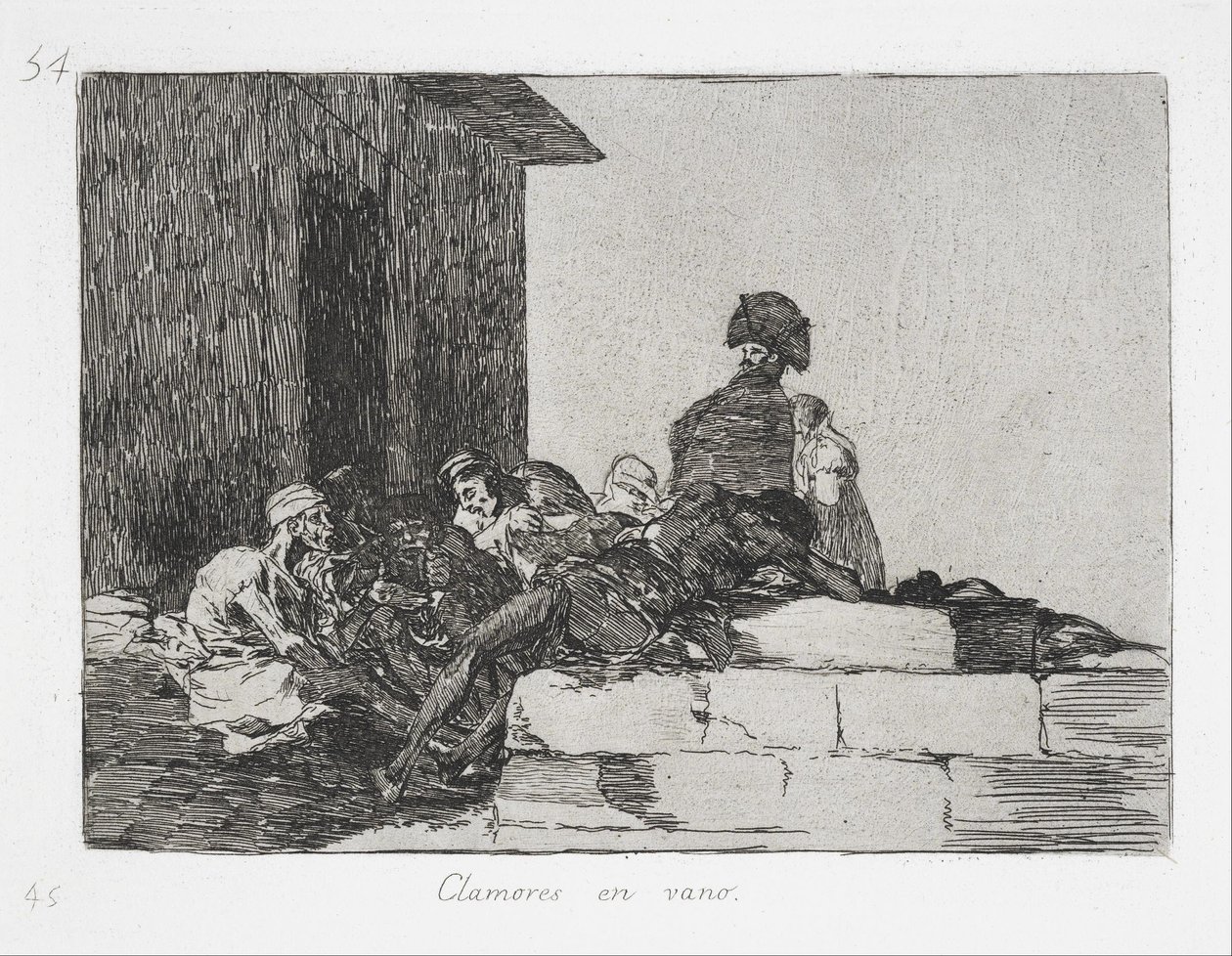 Forfængelige beklagelser fra serien The Disasters of War af Francisco de Goya