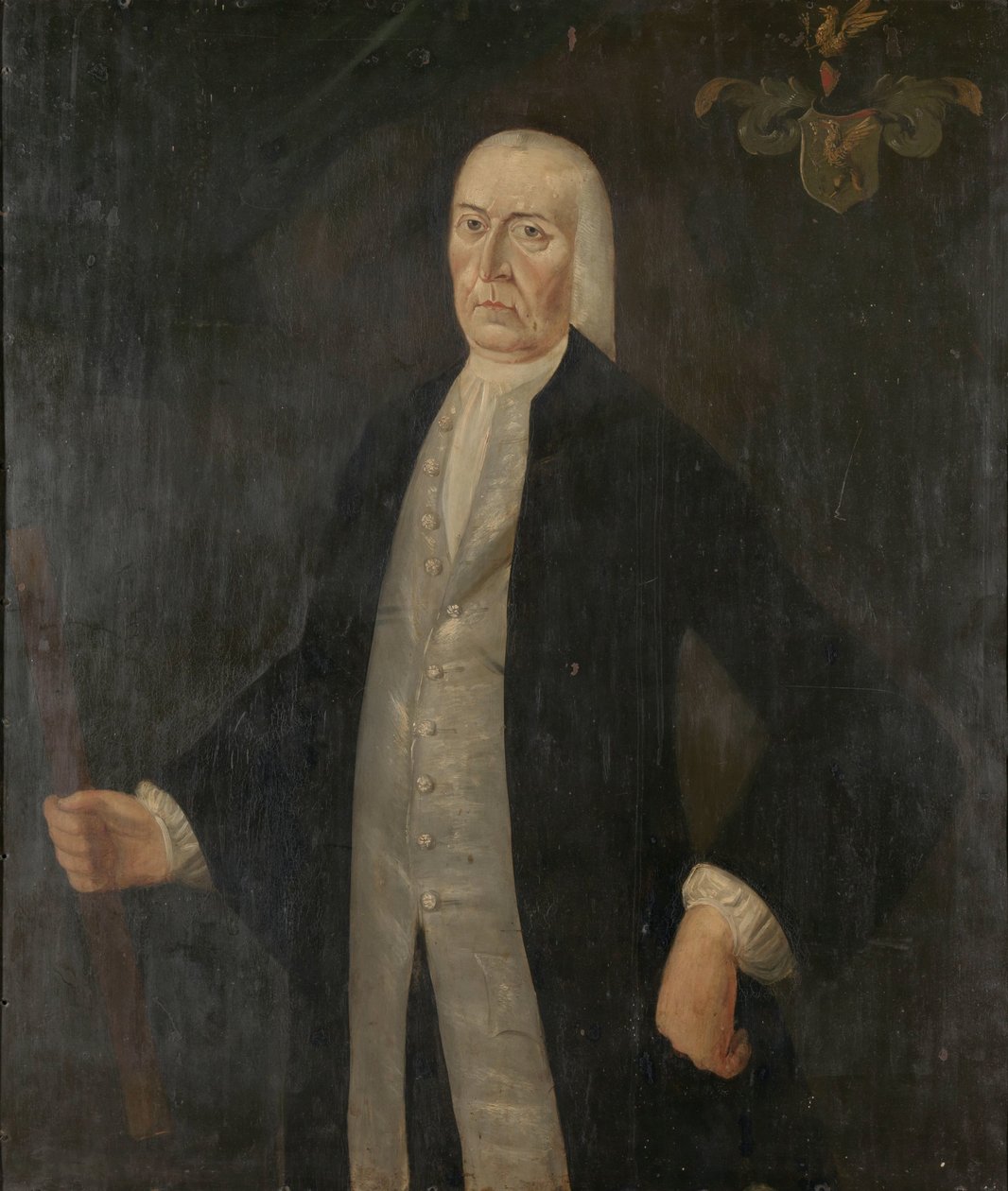 Portræt af Jeremias van Riemsdijk, generalguvernør for det hollandske ostindiske kompagni af Franciscus Josephus Fricot (attributed to)