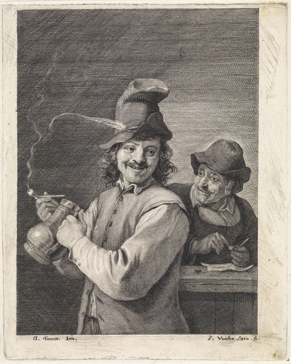 Bonde med kande og pibe af Franciscus van der Steen